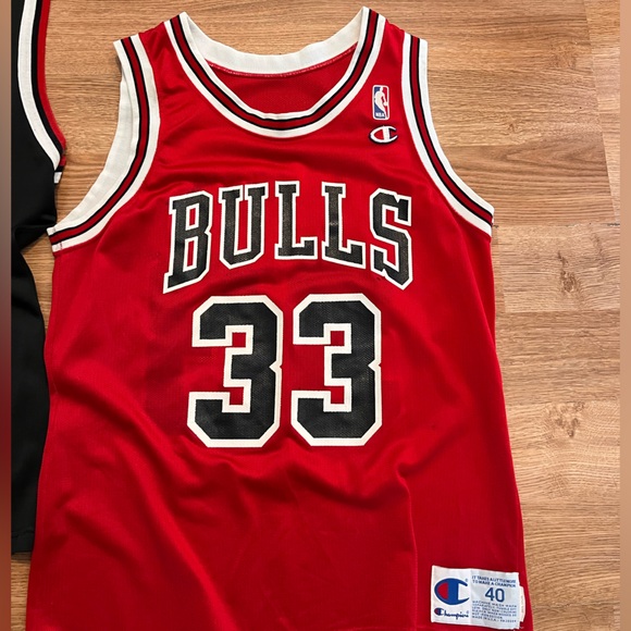 Vintage Chicago Bulls Champion Oroginal Rodman Pippen Basketball NBA Jerseys - Picture 4 of 5